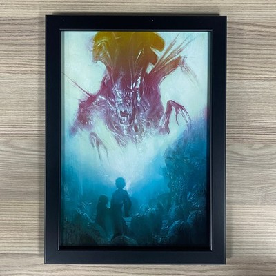 ALIENS GERAHMTES FILMPOSTER KUNST: GERAHMTE SCI-FI HORROR DEKO