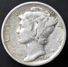 1945-S 10C Mercury Dime VF Micro S (#8594)