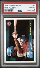 1996 TOPPS CHROME REFRACTOR #154 RONDELL WHITE PSA 8