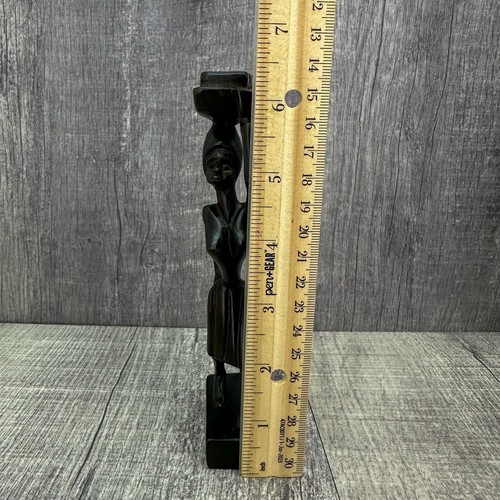 Statua tribale in legno intagliato a mano arte popolare africana Kenya vintage - Foto 6 di 12