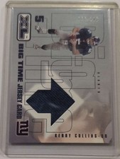 2002 Upper Deck XL - Big Time Jerseys #BTKC Kerry Collins Excellent
