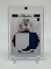 2021 Flawless SAM EHLINGER Jumbo Rookie Patch Red Ruby Rookie #6/15 - COLTS RC