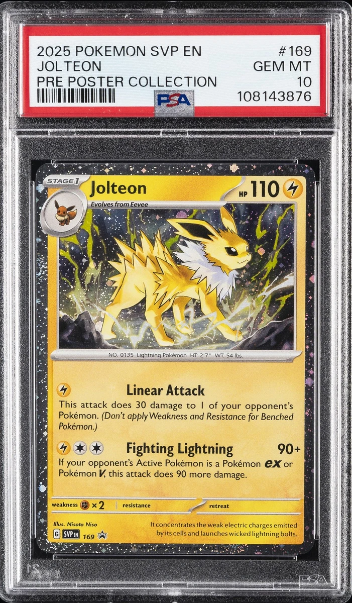 Jolteon Pokémon TCG Professional Sports Authenticator (PSA) Grade