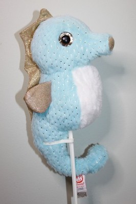 Fiesta Sea Treasures 11'' Seahorse Blue Sparkling Plush Pre-Owned