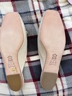 Guilhermina Cream Woven Mule Flats Size 9M Leather Sole Bow Rhinestone Slip-On — photo 2