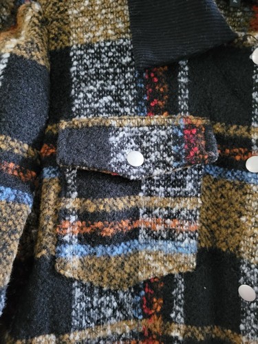 Driftwood Womens Blue fireside Plaid tweed Jacket size XL bomber Outdoor Warm - Picture 3 of 7