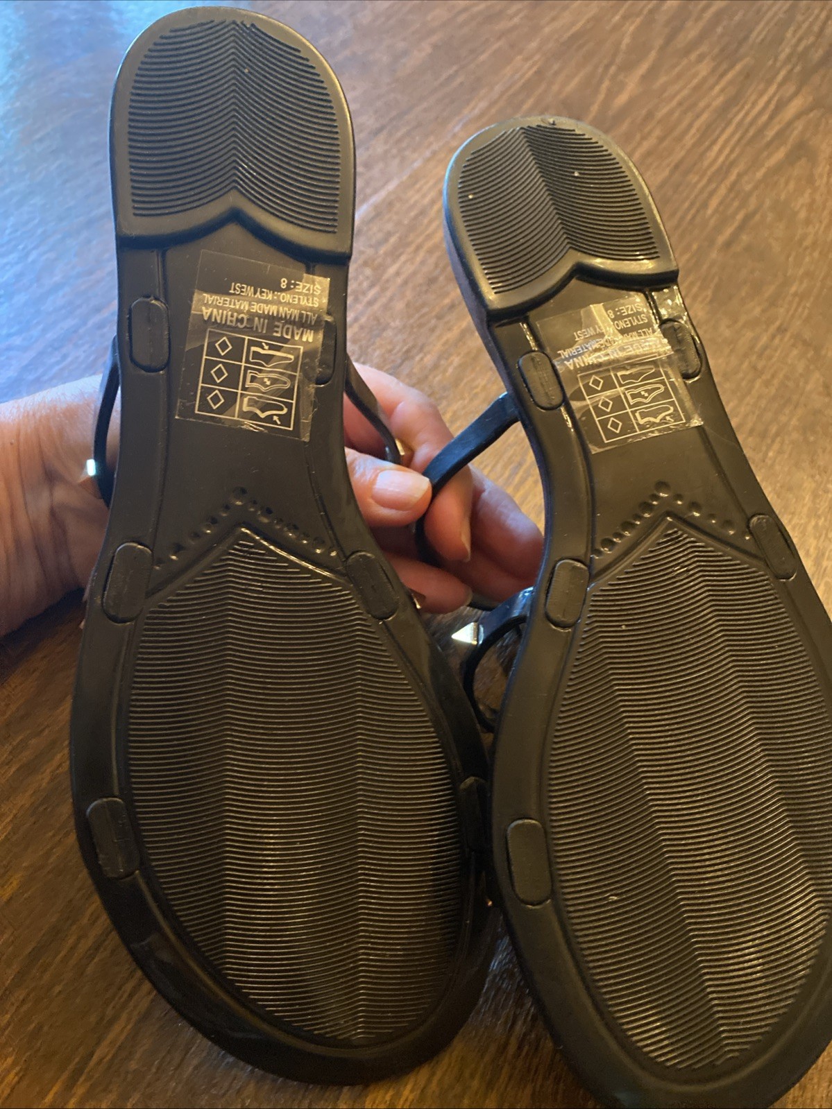 APL Sandali donna neri Victoria Adams Key West nuovi taglia 8