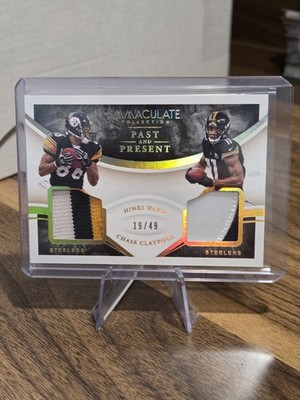 HINES WARD CLAYPOOL 2020 IMMACULATE PAST AND PRESENT PATCH STEELERS /49