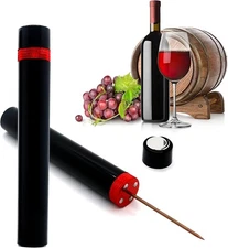 Stainless Steel Air Pressure Wine Opener Easy Cork Remover Pump for Wine Lovers