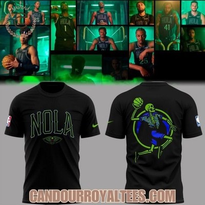 New Orleans Pelican City Edition Black 25 26 T-shirt All Sizes