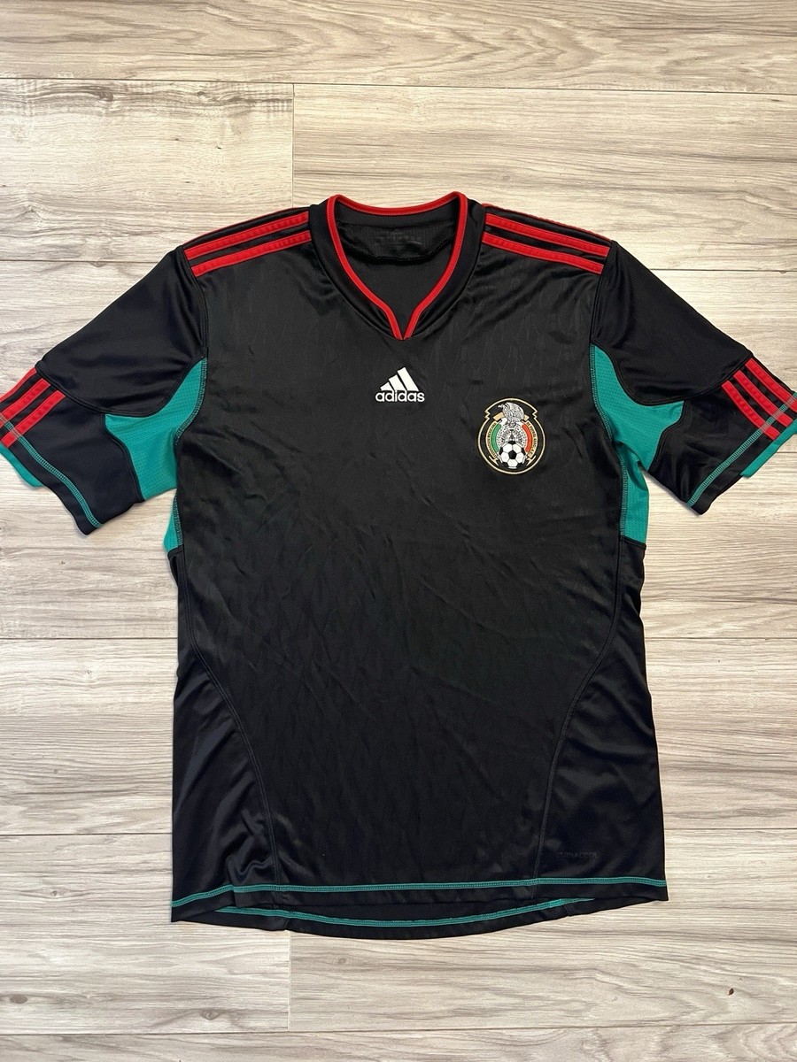 2010 World Cup Away Blank Mexico Adidas Football Kit Jersey, Men's