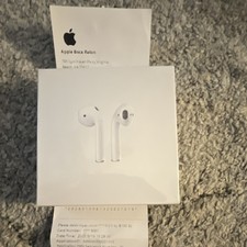 Apple AirPods 2nd Gen White w/ Wireless Bluetooth noise, cancellation