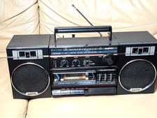Sanyo Boombox M9716 Radio Cassette Player With Detachable Speakers Tested Works