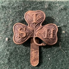 South Irish Horse Cap Badge  brass. Fa37