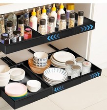 Pull Out Cabinet Organizers Expandable 12.6"-20.5" , Slide Out Drawers Read
