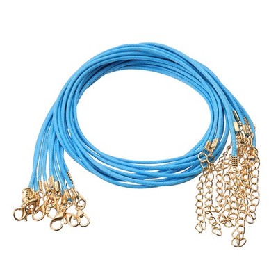 20pcs Wax Necklace Lanyards, 46cm 1.5mm for Light Blue Jewelry