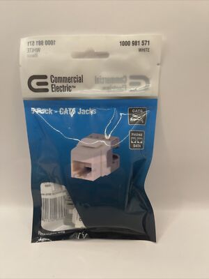 CE TECH Cat 6  Jacks - White 5 Pack