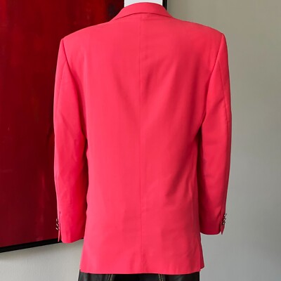 V2 by VERSACE 1990s 1 button blazer in strawberry red size