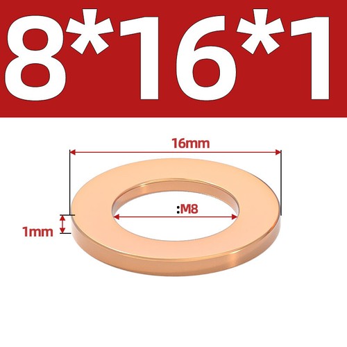 Metric Copper Sealing Washers Flat Gasket Rings Form A DIN 7603 A - M3 - M60 - Picture 51 of 135