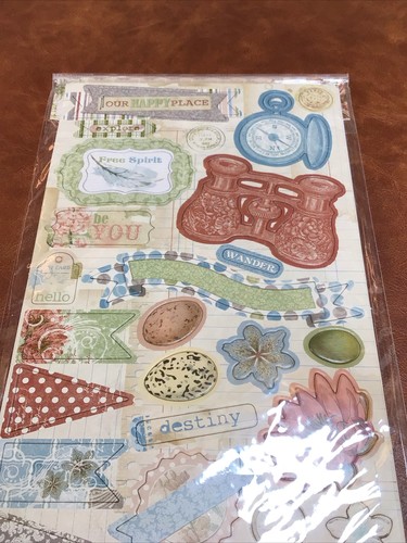 Bo Bunny Chipboard Scrapbook 47 Piece Garden Journal NEW - Picture 5 of 5