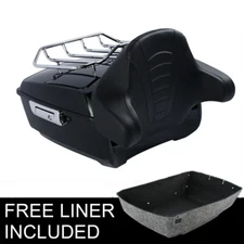 King Trunk Luggage Rack Backrest Pad Fit For Harley Touring Touring 09-13