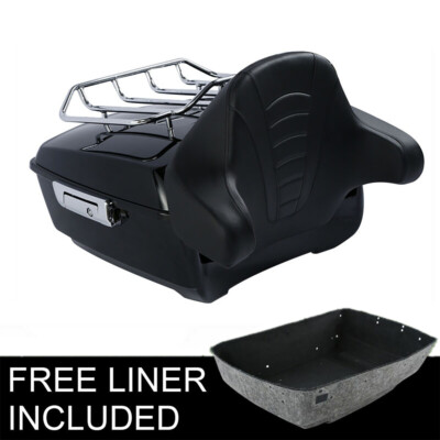 King Pack Trunk Luggage Rack Backrest Fit For Harley Tour-Pak Road Glide 2009-13