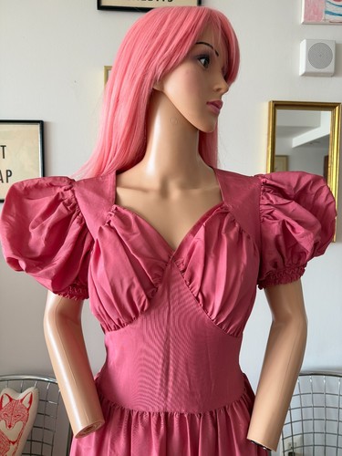 Vintage RARE 40s New York Creations Pink Evening Southern Belle Party Dress M - Picture 3 of 13