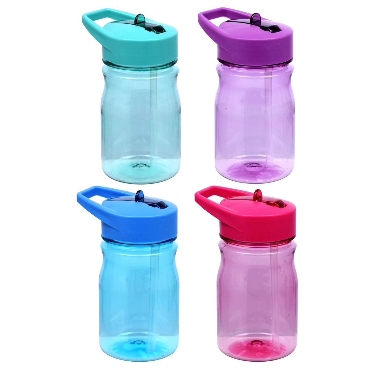 Sport Plastic Water Bottle with Flip-Up Straw, 25 oz. PICK YOUR COLOR