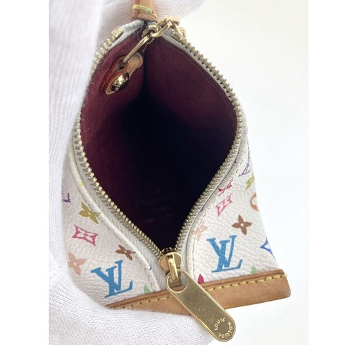 Louis Vuitton Berlingo Coin Case M58028 Monogram Multicolor Blanc Authentic - Picture 2 of 8