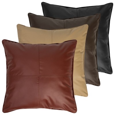 faux leather throw pillows