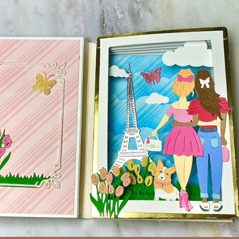 Girl Metal Cutting Dies Scrapbooking Paper Crafts Embossing Stencils Template