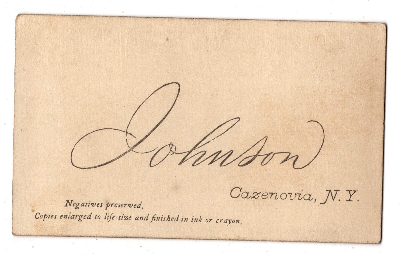 ANTIQUE CDV CIRCA 1870s JOHNSON YOUNG BOYS IN WIG & DRESS CAZENOVIA NEW YORK — additional view