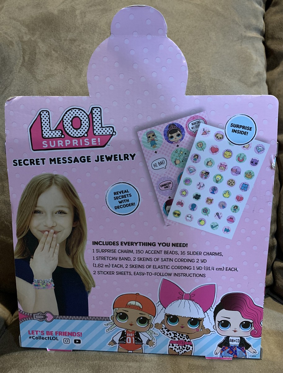 LOL SURPRISE SECRET MESSAGE JEWELRY REVEAL SECRETS WITH DECODER