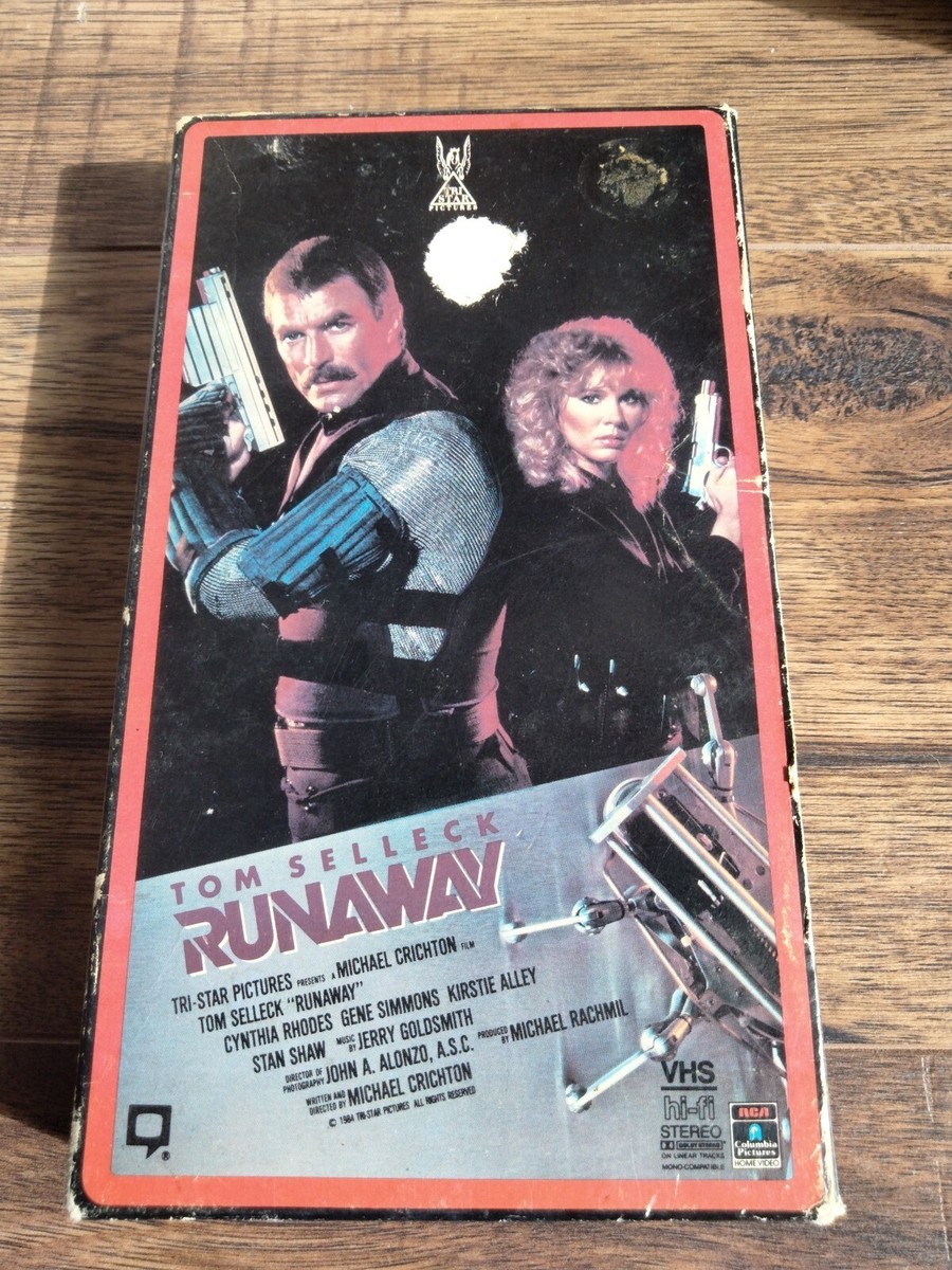 Runaway (VHS, 1985) Tom Selleck, Cynthia Rhodes, Gene