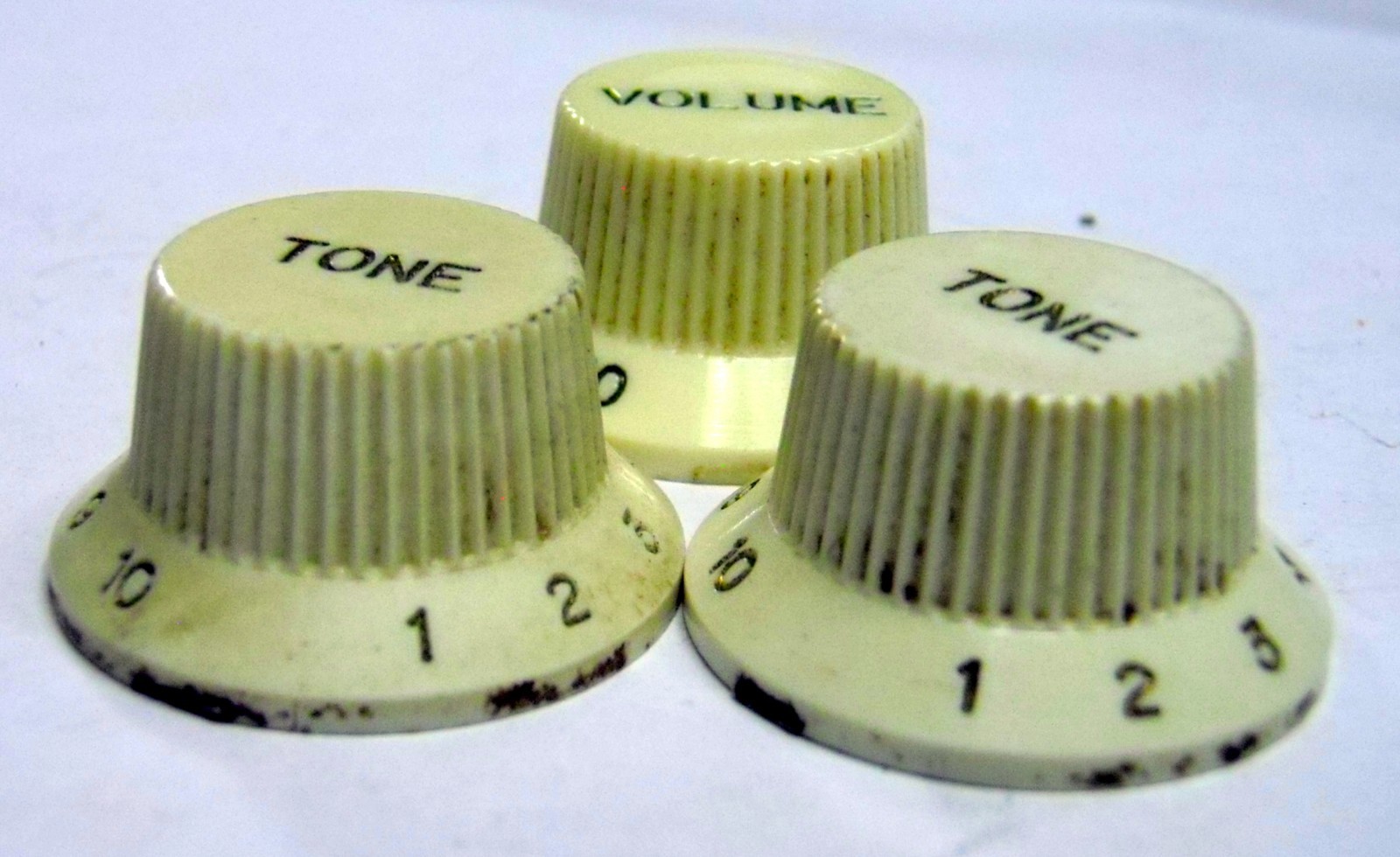 Rare 1984 Fender Squire Japan JV Strat Series Knob Set MIJ Knobs