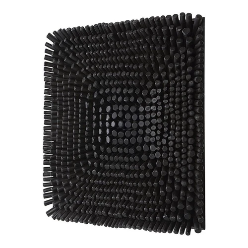 Uttermost Portside Contemporary Beech Wood and Fir Wall Panel in Satin Black - Picture 1 of 8