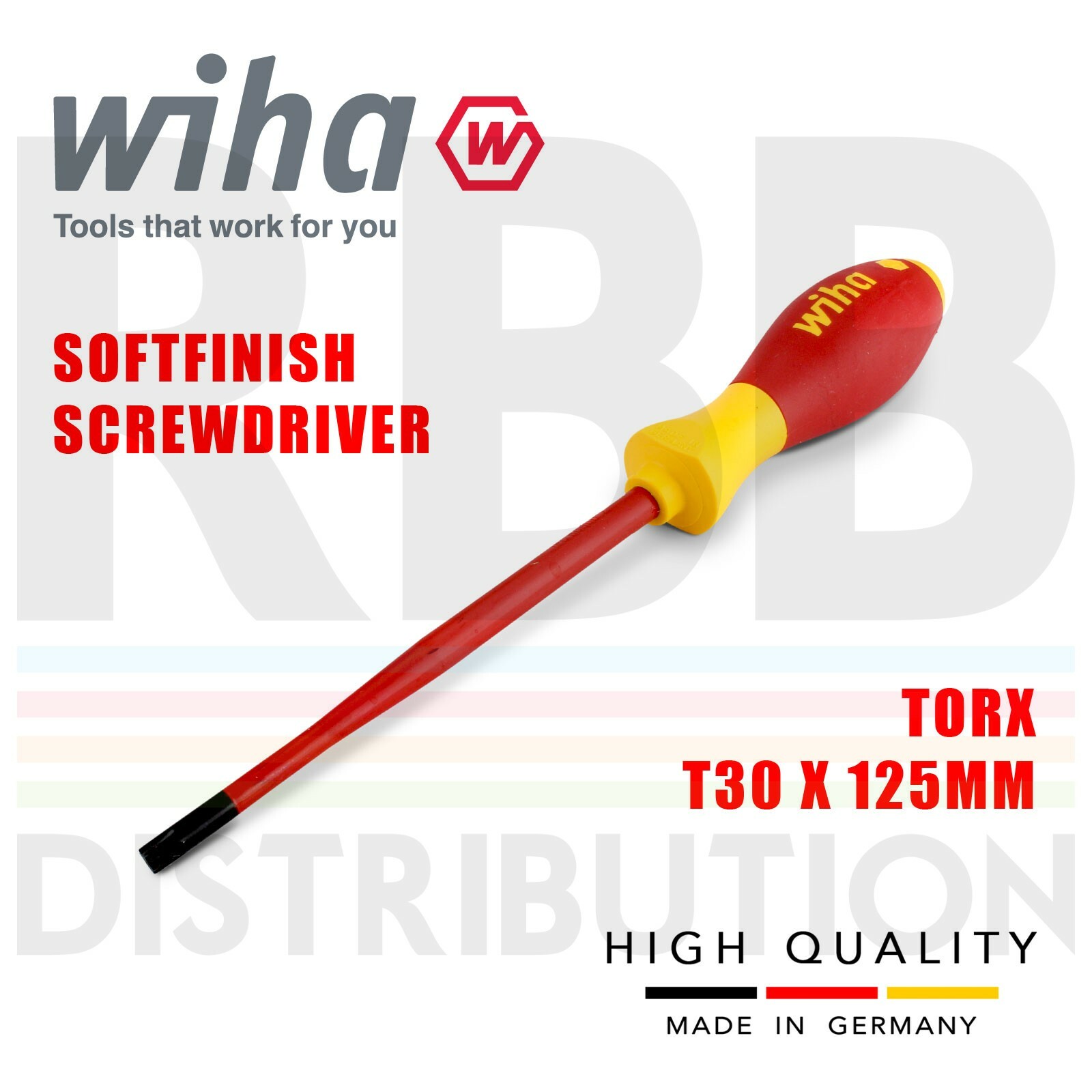 Wiha 36541 Screwdriver Torx SlimFix T30 Head 1000v VDE Electrician SoftFinish