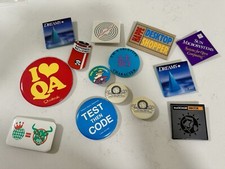 Lot Of Vintage Computer And Software Buttons 1980s 1990s