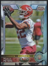 2015 Topps Chrome MARCUS PETERS Refractor RC Rookie Card #124. rookie card picture