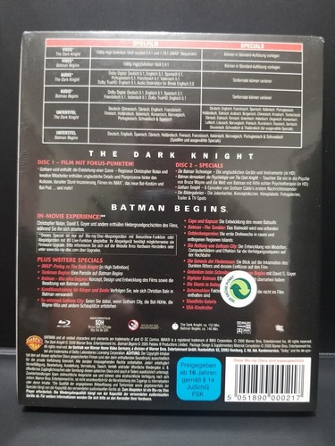 The Dark Knight & Batman Begins Sealed Steelbook Region Free Christain Bale New - Picture 2 of 6