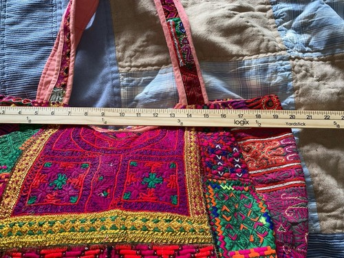 Banjara Ethnic Indian Multicolored Embroidered Handmade Tribal Boho Tote Bag - Picture 10 of 20