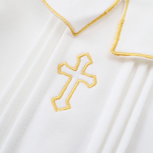 Unisex Baby Jumpsuit Infant Bodysuit Clothing Romper Outfits Baptism Set Bib - Picture 19 of 31