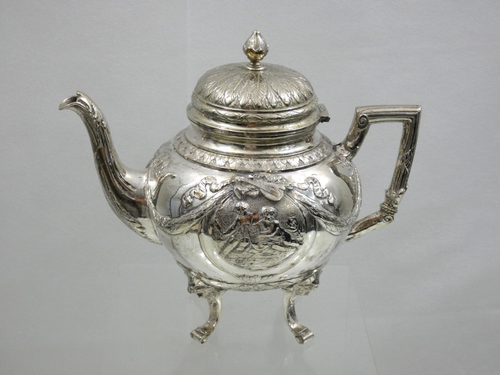 BELLA ANTICA TEIERA/CAFFÈ EUROPEA PLACCATA ARGENTO non sterling Germania 19 cent - Foto 2 di 11
