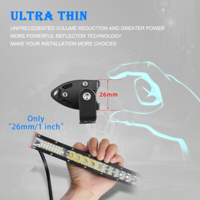 7 In Led Light Bar Single Row 50"Slim LED Light Bar Spot Flood Combo Work Offroad SUV Driving ATV Single Row Led Light Bar - Foto 8