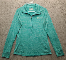Under Armour Activewear Top Women's M Multi Semi-Fitted Long Sleeve Quarter Zip