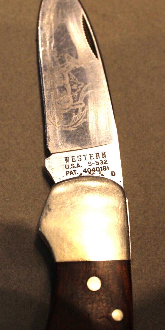 Western S532 3.5" Folding Knife w/ Western Case Used Good Condition eBay