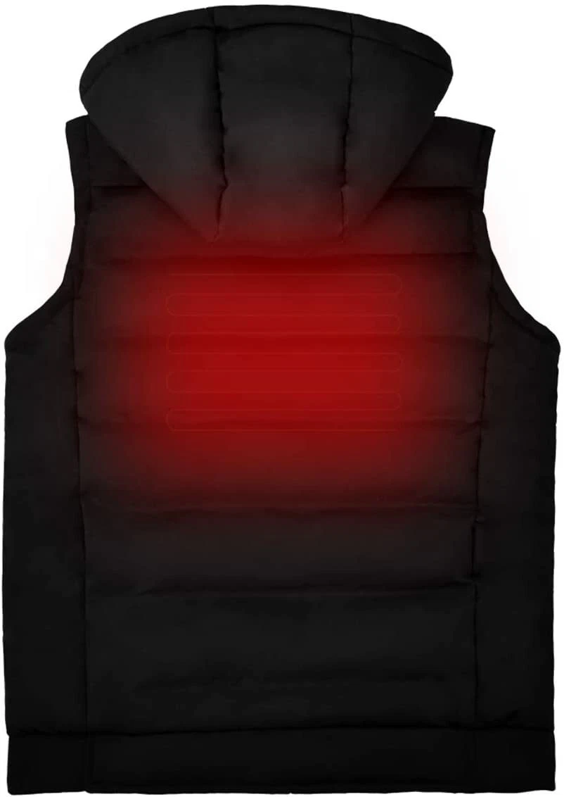 Men's Heated Vest XL Size 42-44 BLACK With BATTERY INCLUDED