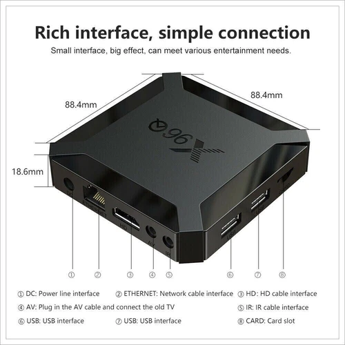 2025 X96Q Android TV Box 10 Smart H313 Allwinner Quad-Core 2GB+16GB 4K HDMI 2.0 - Bild 2 von 15