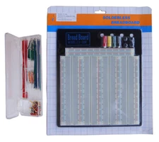 Tektrum Solderless 3220 Tie-Points Experiment Plug-In Breadboard Kit+Solid Wires