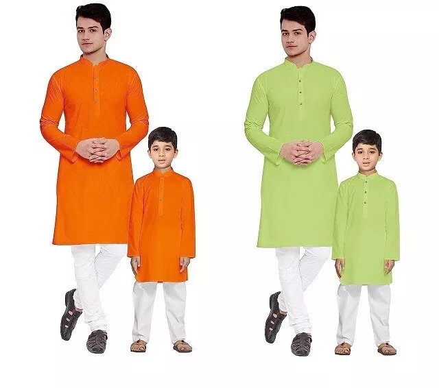 Father And Son Matching Suit Kurta Pajama Set Traditional Festive Fancy Dress